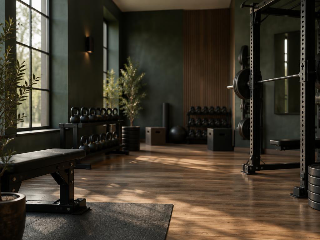 Inside a partner gym space.
